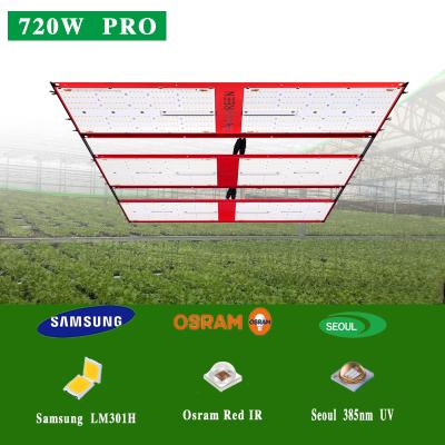 China 4 channel spectrum 3000k 660nm ir uv plant led grow light 720w for plant growth for sale