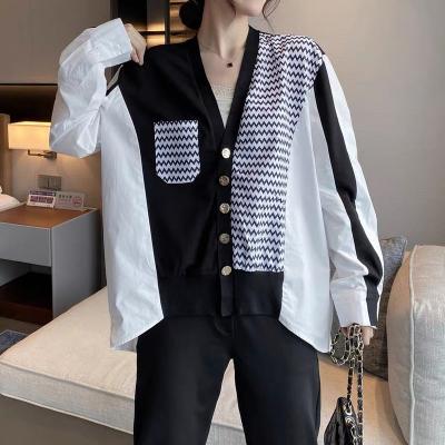 China Others Spring Autumn Fashionable Long Sleeve New Loose Wool Knitted Women's Cardigan Top Coat With Button For Ladies for sale