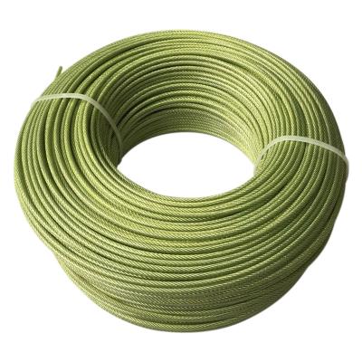 China Professional Manufacturer PVC/PA/PU Plastic Coated Cable MANUFACTURING Steel Wire Rope for sale