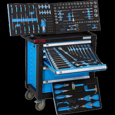 China 160PCS Durable Professional Tool Trolley With DIY Tools Workshop Mechanical Tool Cabinet for sale