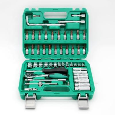 China Household Hardware Tools and Auto Parts 54 Pcs High Quality Socket Set with S2 Bit Set with L Handle for Household and Repair Hardware Tools for sale