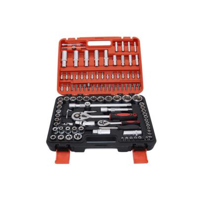 China Best Selling Tool Kit OEM 108 Pcs 1/2 Inch Chrome Vanadium Socket Wrench Repair And 1/4 Inch Drive Sets Matte Surface For Repair for sale