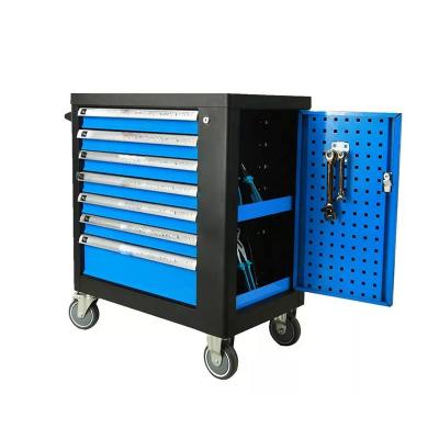 China Durable Metal 7 Drawer Garage Series Heavy Duty Steel Combination Tool Storage Cabinet With Black Body Workbench for sale