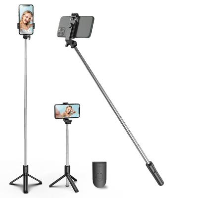 China Fold Wireless Remote Extendable Selfie Stick Monopod Phone Holder Stand 3 in 1 Camera Tripod for Smartphone Upgraded Length 1000mm for sale