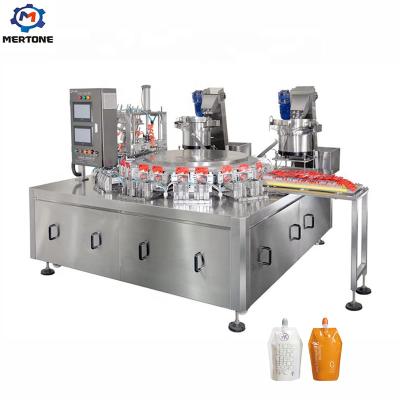 China Food Iv Fluids Pouch Machine Juice Bulk Bag With Filling Nozzle for sale