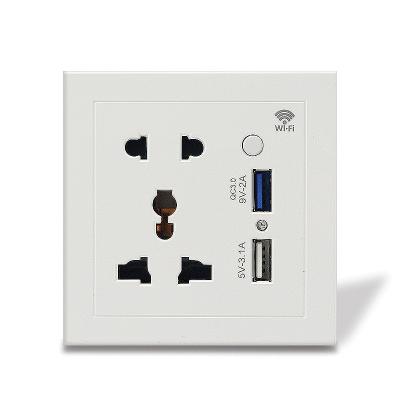 China Wholesale Alexa With USB Charging Port Wall Touch Switch UK China Wifi Control Wifi Switch Socket Wall Outlet for sale