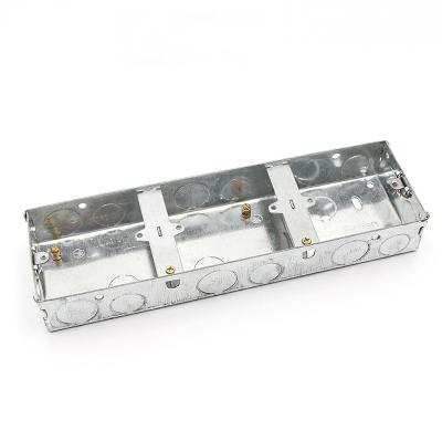 China Switch /socket 3x3mm With 35mm Depth Manufacturer Hot Sell Galvanized Square Metal Steel Box for sale