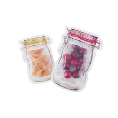 China Sustainable Snack Sandwich Zipper Bags Reusable Airtight Seal Storage Bags Mason Jar Bottle Bags for sale