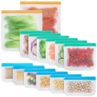 China Food Grade BPA Freezer Free Viable Leak-Proof Sandwich Reusable Snacks Vacuum Food Storage Bag for sale