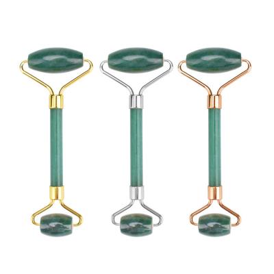 China Wholesale waterproof face lift massage roller natural jade stone facial guasha set green jade roller for sale