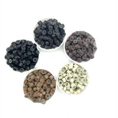 China 500 Picture Organic Silicon Micro Beads Micro Hair Rings Ties Beads Hair Extension Tools for sale