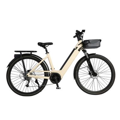 China EU Poland aluminum alloy 28 inch lithium battery detachable city electric bicycle female city e local current 36V 14.7AH for sale