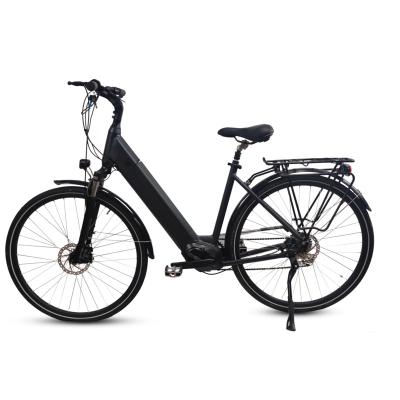 China European Factory Hidden Battery City Electric Bike SHIMANO Women's External City 8SP Mid Aluminum Alloy 28 Inch Ebike for sale