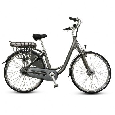 China Aluminum alloy EU warehouse 28 inch 7 speed travel walking women urban road bike with hidden lithium battery city ebike for sale