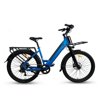 China Alloy EU Warehouse 48V 500W City Aluminum Urban Electric Bike With Suspension For Women 27.5 Inch Aluminum Pedelec E Bike for sale