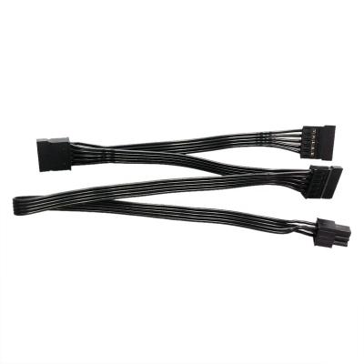 China Computer Haiyun KM3 Series SATA Module Hige Quality Power Cable 6Pin to 3 x SATA Adapter Splitter Cable for sale