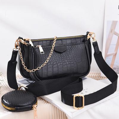 China 100% Eco-friendly Women Handbag 3 Pcs Set Compound Lady Handbag Luxury Handbags For Women Shoulder Purses And Handbags for sale