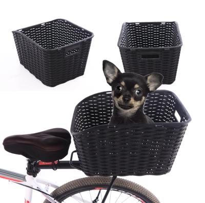 China Easy installation and remove RALLEX fashionable wicker bicycle baskets weave basket bicycle rear bicycle wicker basket for sale