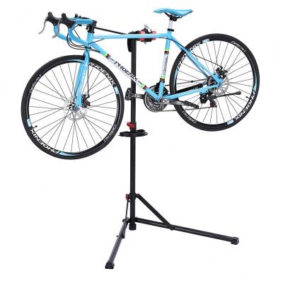 China Adjustable Portable Extendable Bicycle Mechanics Workstand Tripod Maintenance Stand Steel Quick Release Home Mechanic Stand Repair Bike for sale