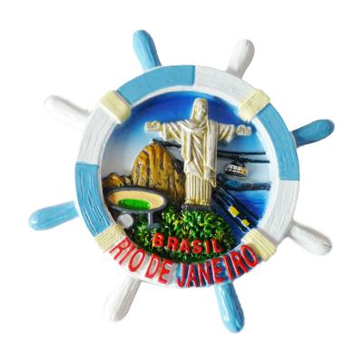 China Shape 2022 Best Selling Fridge Magnet 3D Brazilian Architectural Style Can Customize Size And Shape Fridge Magnet for sale