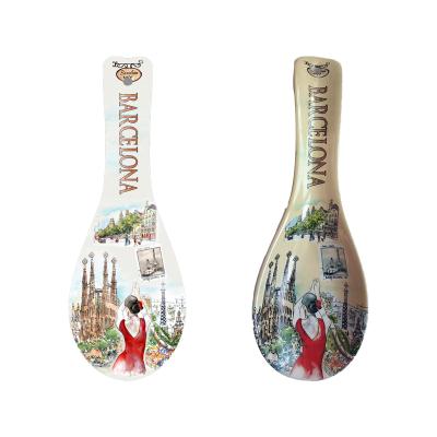 China High Quality Ceramic Custom Tourist Souvenir Ceramic Mug Set Europe Decoration Ceramic Spoon for sale