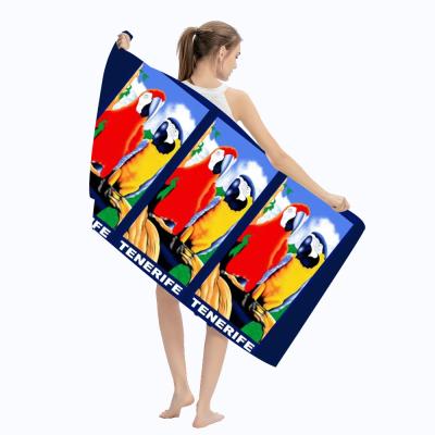 China Compressed European and American Style Beach Towel High Quality Cotton Can Customize Logo Beach Towel for sale