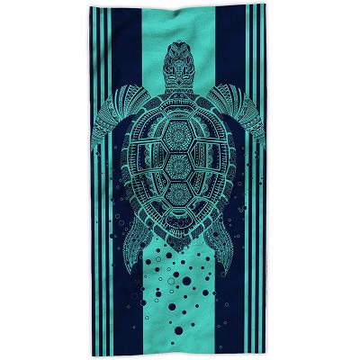 China Compressed European and American microfiber beach tortoise style super quick-drying beach towel large towel for sale