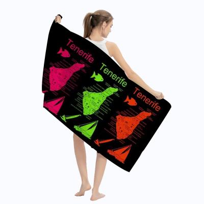 China Compressed Digital Printing New European and American Microfiber Beach Towel Beach Towel for sale