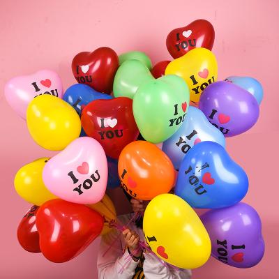 China Ramadan Balloon New Arrival Love Heart Latex Balloon Multicolor Thick Latex Balloons For Party Wedding Birthday for sale