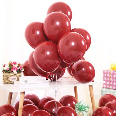 China Ramadan balloon 10 inch double pomegranate latex balloon wedding birthday party decoration red latex balloon for sale