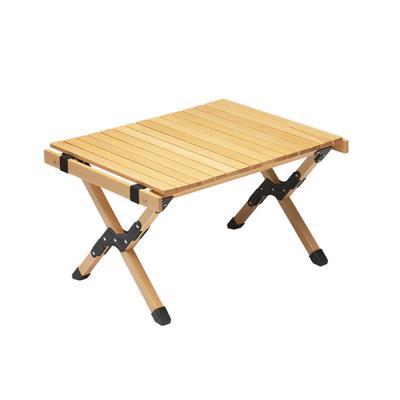 China Easy To Carry Tables Leisure Camping Garden Wholesale Wooden Rolling Outdoor Lightweight Foldable Tables for sale