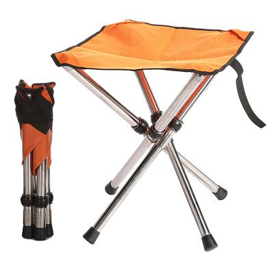 China Ultralight Portable Foldable Logo Small Picnic Stools Custom Mini Camping Stools Stainless Stainless+Oxford Cloth Folding Camping Stools for sale