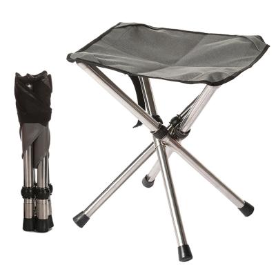 China Customizable Stainless Steel Lightweight Portable Foldable Stools Modern Design Outdoor Folding Stool Easy To Carry Folding Stools for sale