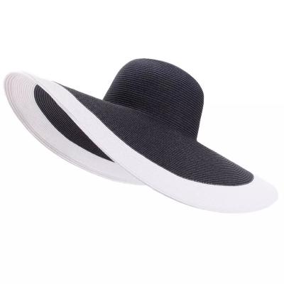 China Wholesale Picture Beach Hat Soft Foldables Big Roll Up For Sun Hat Women Summer Wide Straw Hats Lady Wide Brim for sale