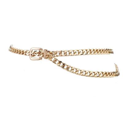 China Fashion.Casual New Arrival Famous Brand Pin Buckle Waist Gold Chain For Women Ladies Dress Chain Leather Belt for sale