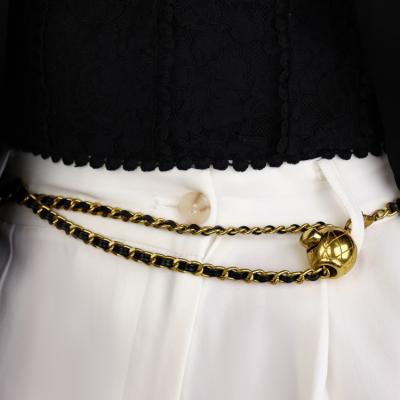 China Fashion.Casual black metal belt gold dress waist chain belt women ladies plus chain belt ladies chain belts 2022 for sale