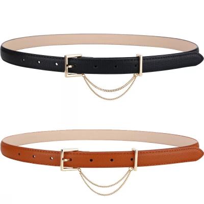 China 100 Genuine Leather Ladies Belt Factory Price Cowhide Jeans Dress Elastic Custom Designer Belts For Women Lady for sale