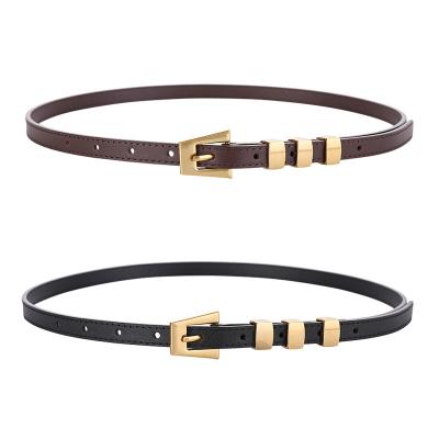 China Fashion.Casual.Business Adjustable Design Buckle Women Belts Gold Waist Belt For Cowhide Women Genuine Leather Jeans Dress Belts Slim Woman for sale