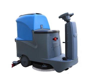 China Hotels KeJie SC70-550D Electric Pile Ride On Drive Vehicle Scrubber Dryer Floor Washing Machine Industrial Floor Cleaning Scrubber for sale