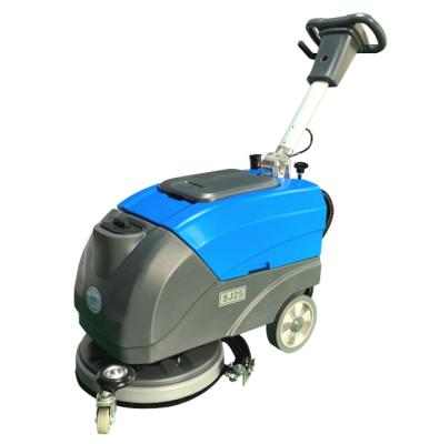 China Semi-automic SJ25 ELECTRIC HAND PUSH CLEANER Small Floor Scrubber Machine for sale