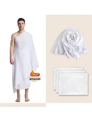 Cina Comfortable Muslim Clothing Hijab Expanding Ihram Hajj Cotton Towel in vendita