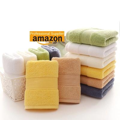 China Luxury Pure Colors Hotel Bath Towel 100% Cotton 5 Star Hotel Towel Set for sale