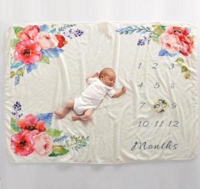 Китай Custom Design  Newborn Swaddle Blanket Baby Milestone Super Soft Flannel продается