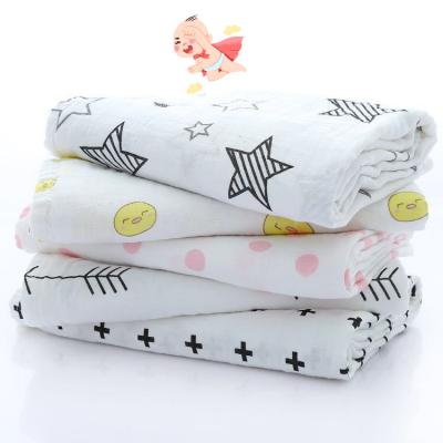 China Quick Dry Baby Bamboo Swaddle Cloth For Newborn 47*47 Inch White for sale