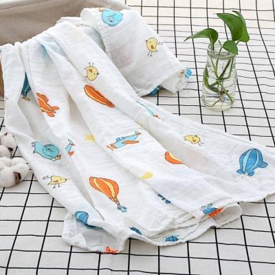 China Organic Newborn Swaddle Blanket Quick Dry Bamboo Prints Covers for sale