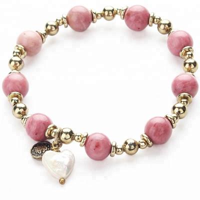 China PEARL Bracelet, Women Girls Bracelets Natural Stone Rhodochrosite Beads Bracelets Fashion Beads Wholesale Custom Jewelry for sale