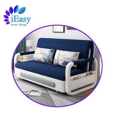 China Adjustable (other) iEasy Furniture Factory Fabric Multi-purpose Sofa Cum Bed Folding Chair Sleeper Living Room Metal Frame Save Space Sofa Bed for sale