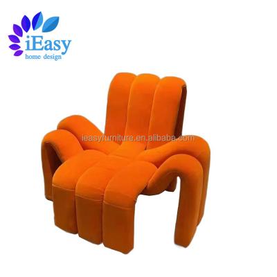 China Adjustable (other) iEasy factory price modern living room accent lazy single seat spider sofa chair velvet fabric leisure spider zoe lounge chair for sale