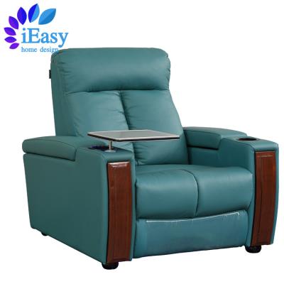 China Cooling iEasy Furniture Air Leather Reclining Power Vibration Massage Function Cup Holder Electric Recliner Sofa Chair Reclinable for sale