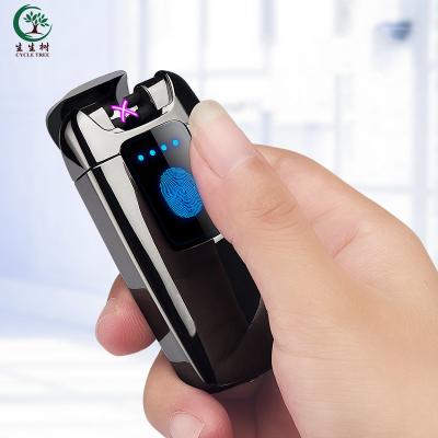 China New Version Windproof Battery Indicator Display Dual Arc USB Electric Lighter, USB Rechargeable Electronic Cigarette Lighter for sale